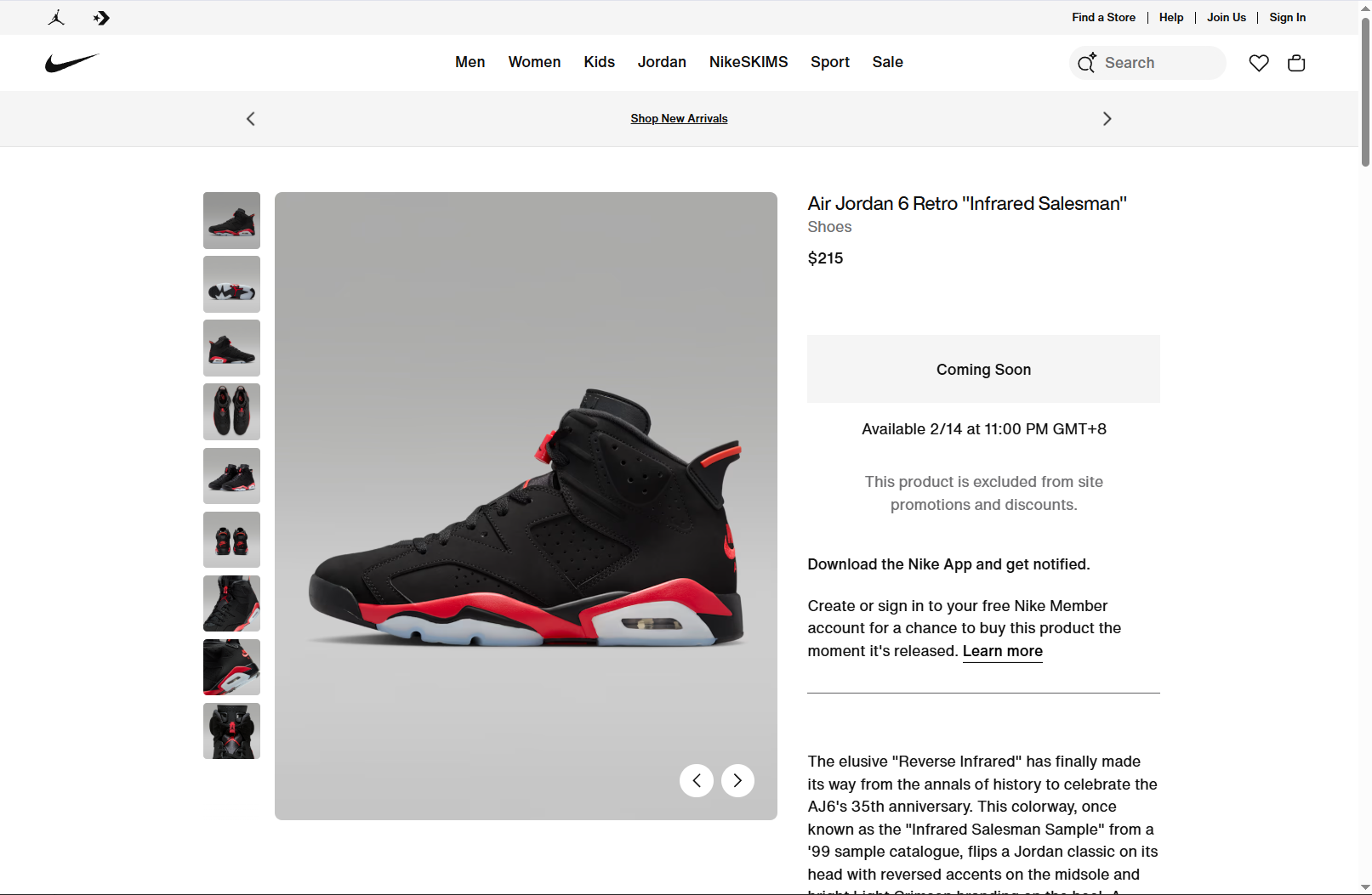 Air Jordan 6 reference